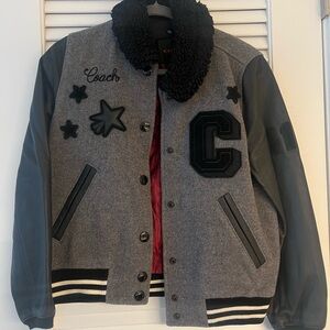 NWT Coach Baseball Wool Jacket In Size Small
